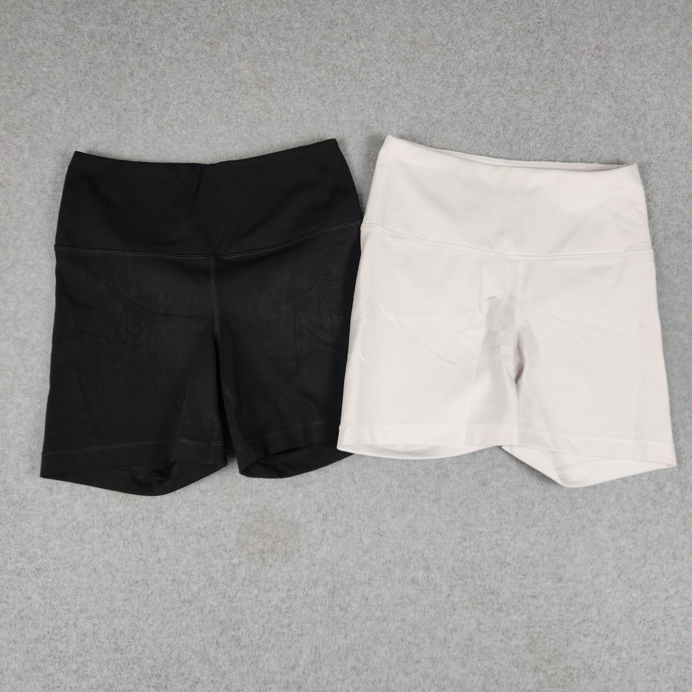 Yogalicious Lux Biker Shorts Womens S Black Gray High Waist Active Gym Lot of 2